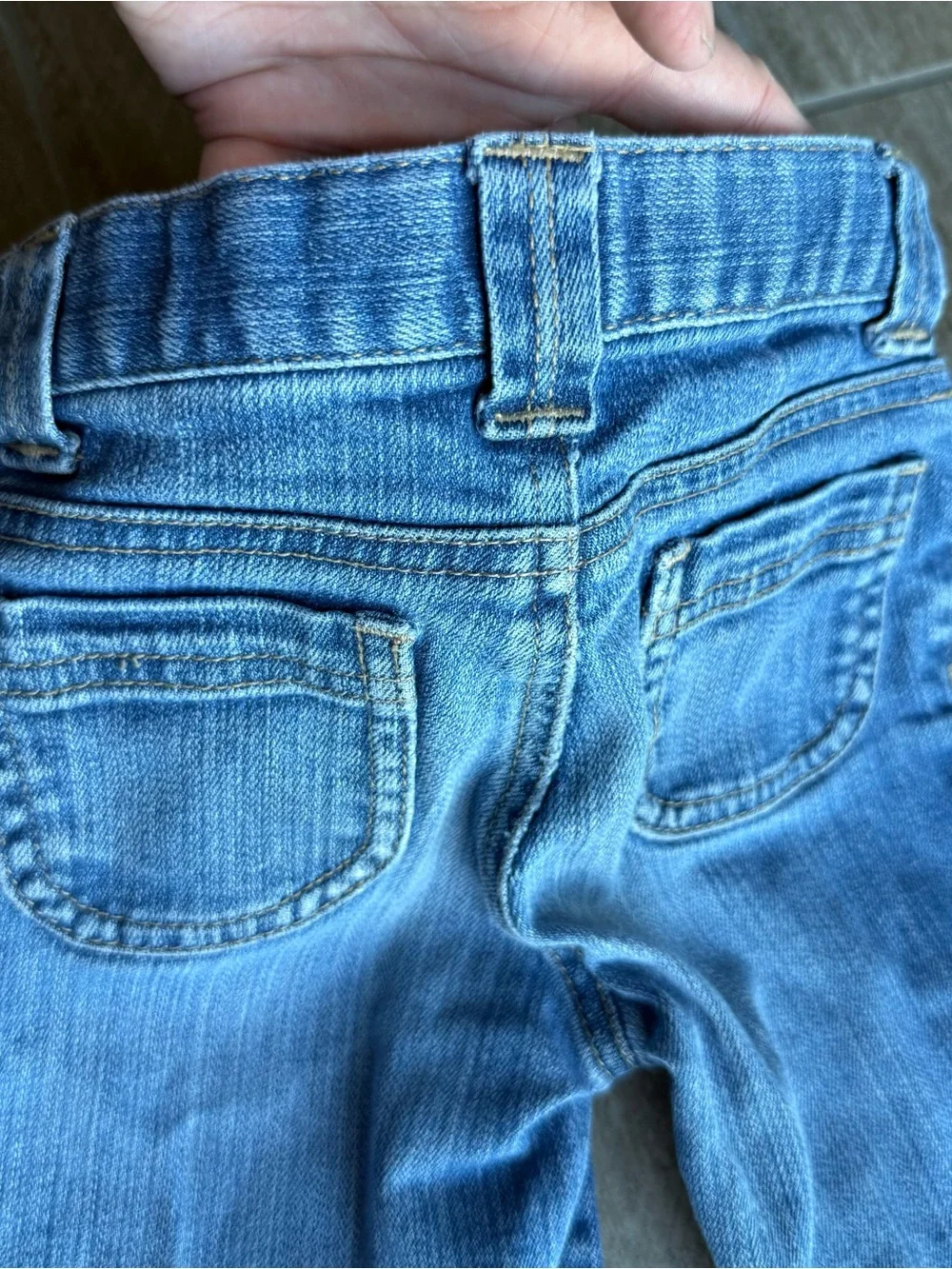 Vintage Old Navy Blue Denim Trouser Jeans with Heart Embroidery